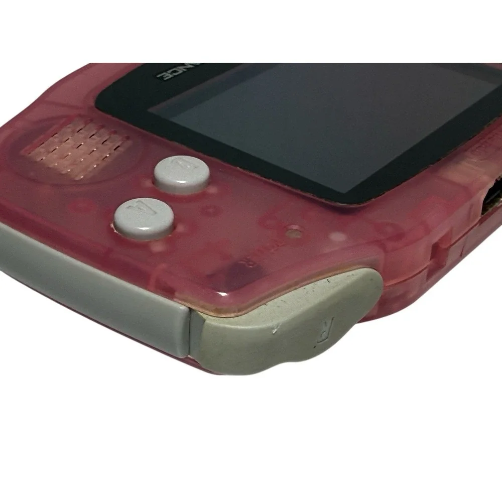 Nintendo Game Boy Advance AGB-001 Clear Pink Handheld System Tested Working